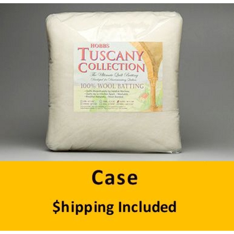 TW120C Hobbs Tuscany Washable 100% Wool Batting ( Case-4), King 120 in x 120 in) shipping included*