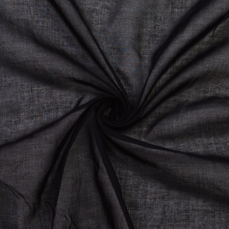Persis Black Cotton Voile Fabric