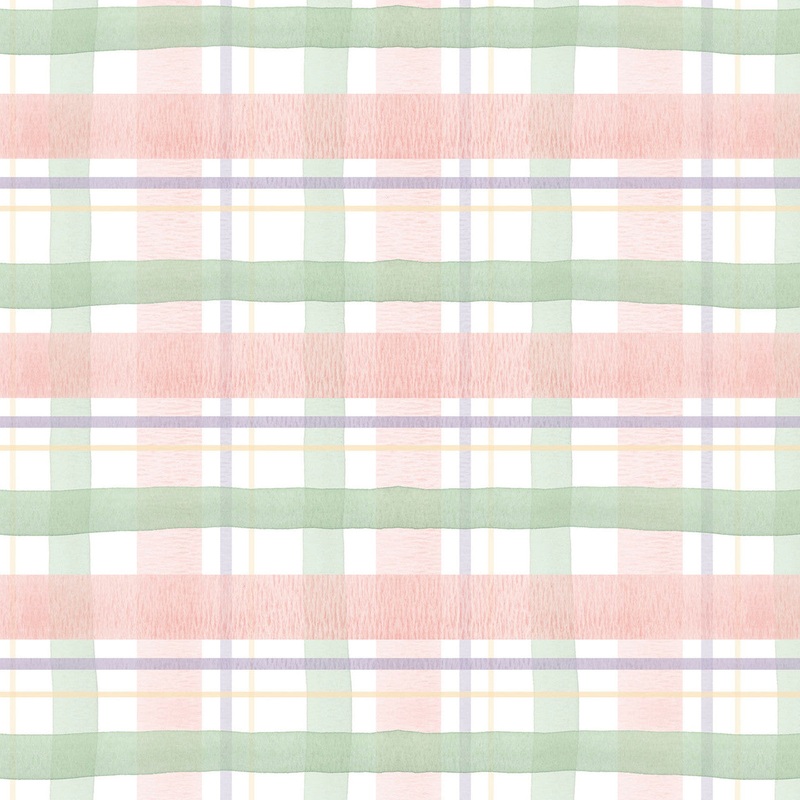 Sweet Spring Blooming Plaid - Fabric by the 1/4 Yard