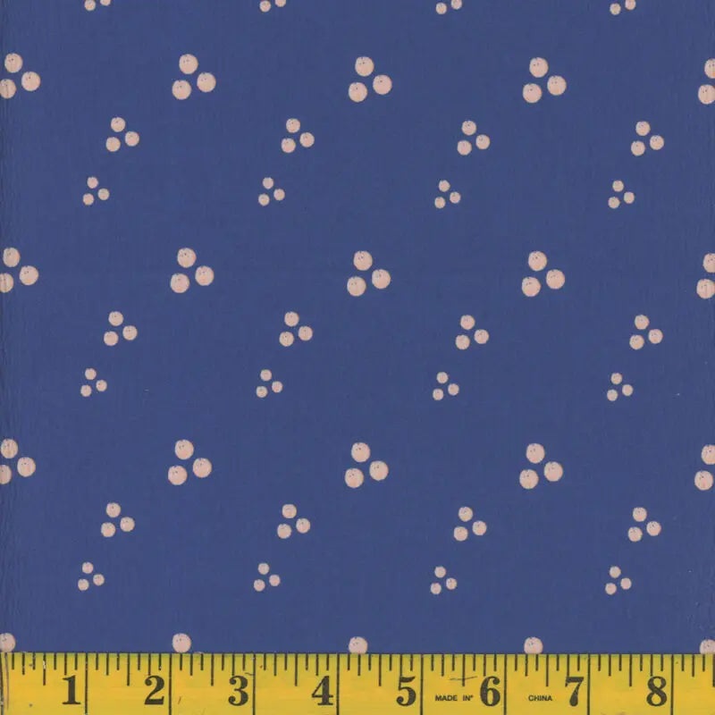 Pine Skin Mariella Print Fabric 134 Denim