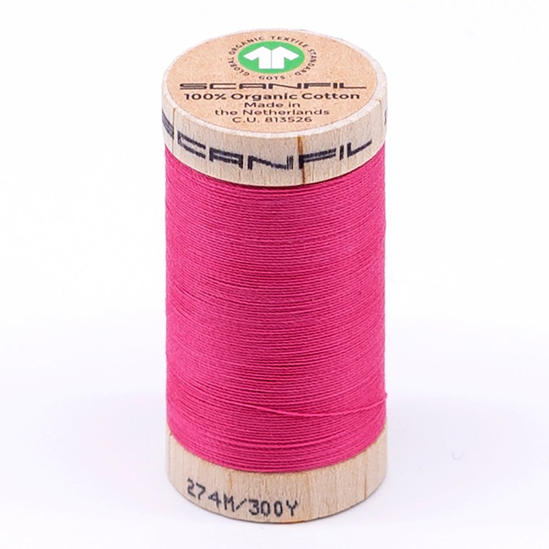 SCANFIL 30wt Organic Pima Cotton Thread 300 yds - 4810 Pink Lemonade