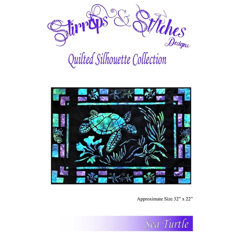 Sea Turtle Laser Cut Silhouette Quilt Kit