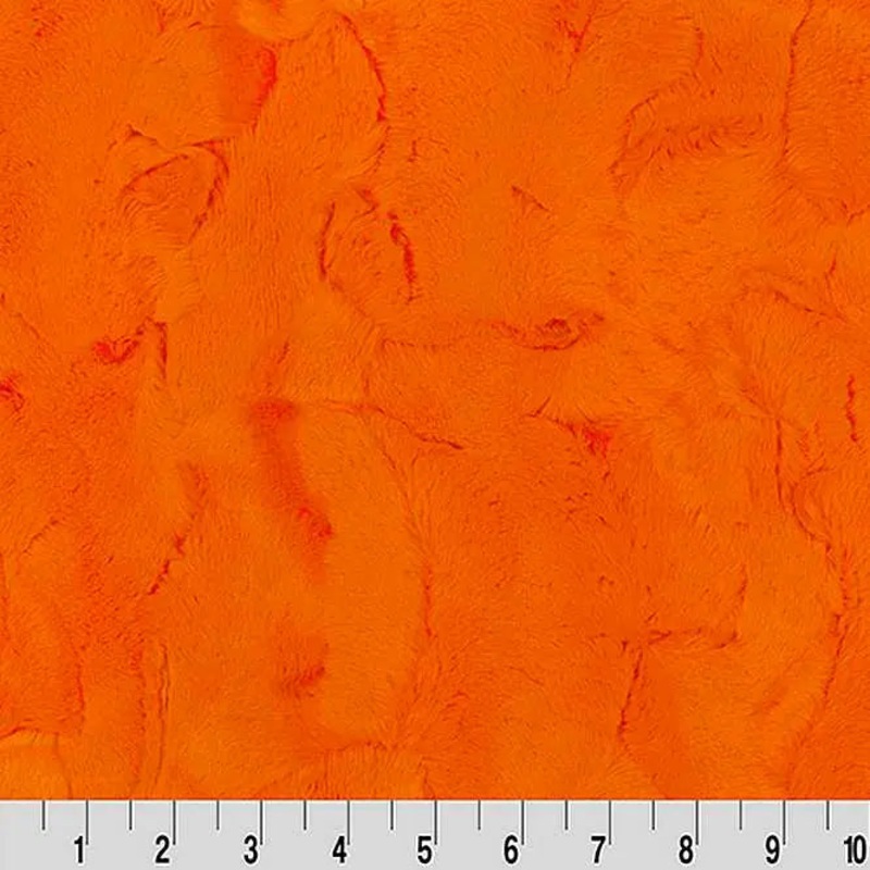 Tangerine Luxe Cuddle Hide 58/60" Fabric per yard