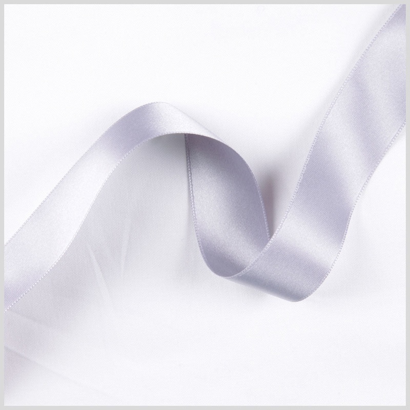 1.5" Light Gray Double Face French Satin Ribbon