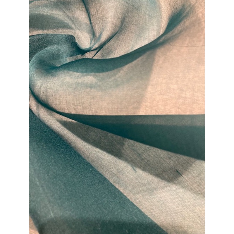 Bright Teal Silk Organza Fabric Lightweight Sewing Projects
