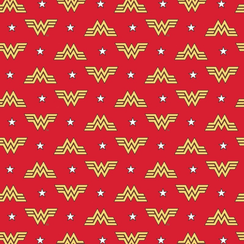 Wonder Woman WW84 Logo and Stars - Printed Flannel by DC Comics-Red 01 Red