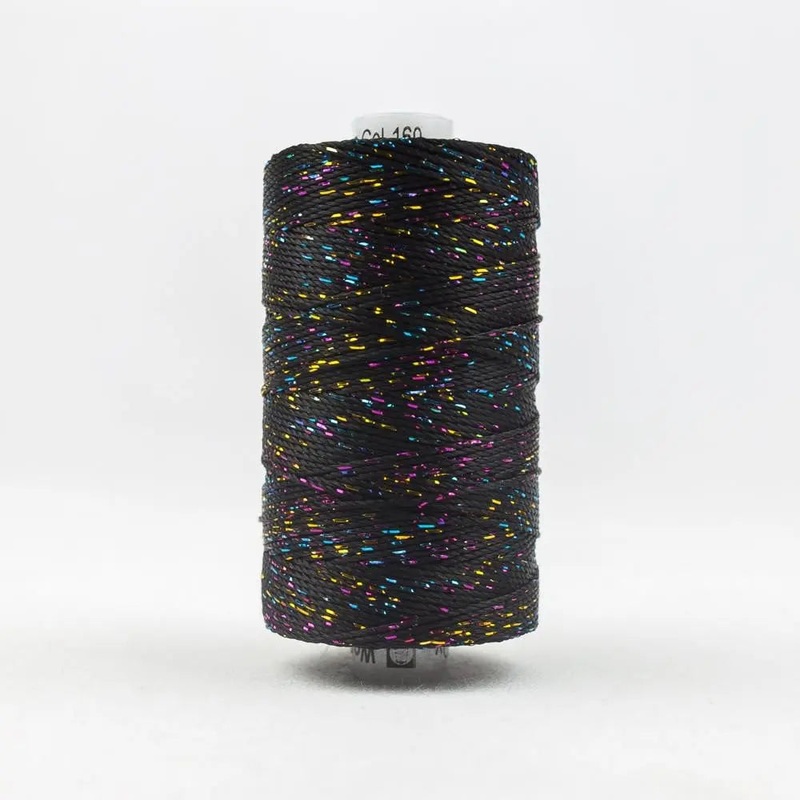 DZ160 - Dazzle Rayon and Metallic Black Multicolor Thread