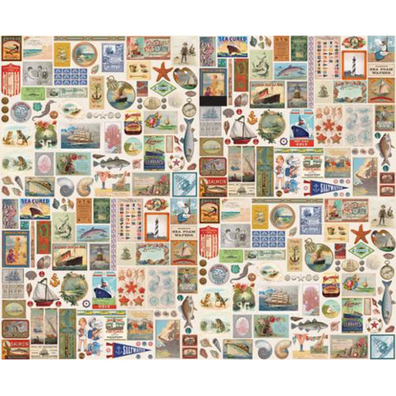Saltwater Collection Vintage Patchwork Cotton Fabric 39581 Multi Colors