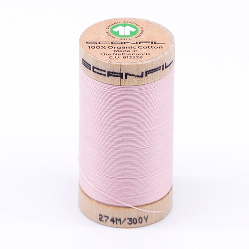 SCANFIL 30wt Organic Pima Cotton Thread 300 yds - 4860 Crystal Pink