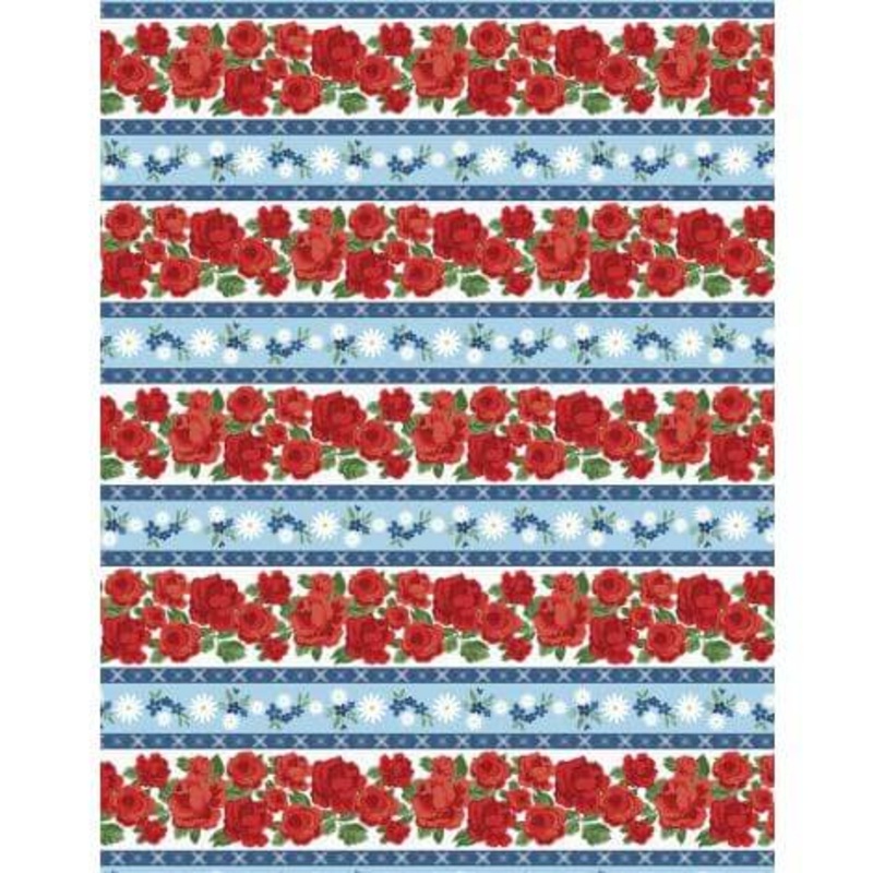 Summertime Daydream - Repeating Stripe 44" / 45" Fabric Per Yard