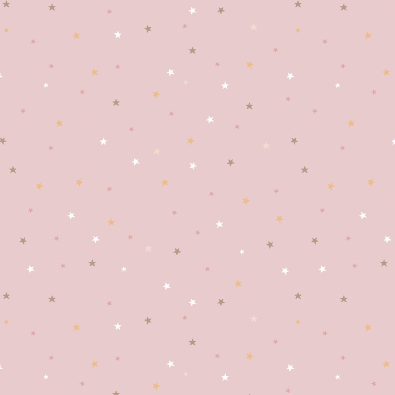 To The Moon Collection-Play Among Stars-Quilting Cotton-Pink -21250702-01 Pink