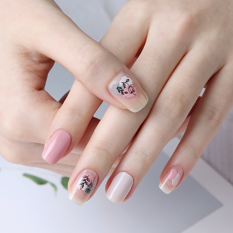 Zipkok Gel Nail Strips - Drawing Pink