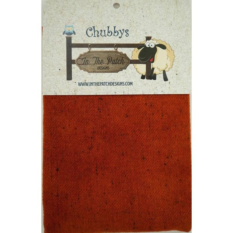 Wool Chubbys 16in Felted Square Burnt Orange Heather