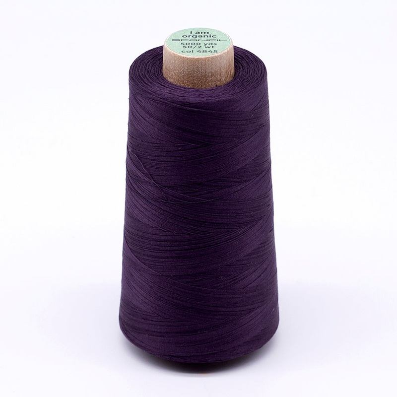SCANFIL 50wt Organic Pima Cotton Thread 5000 yd Cones - 4845 Plum Perfect