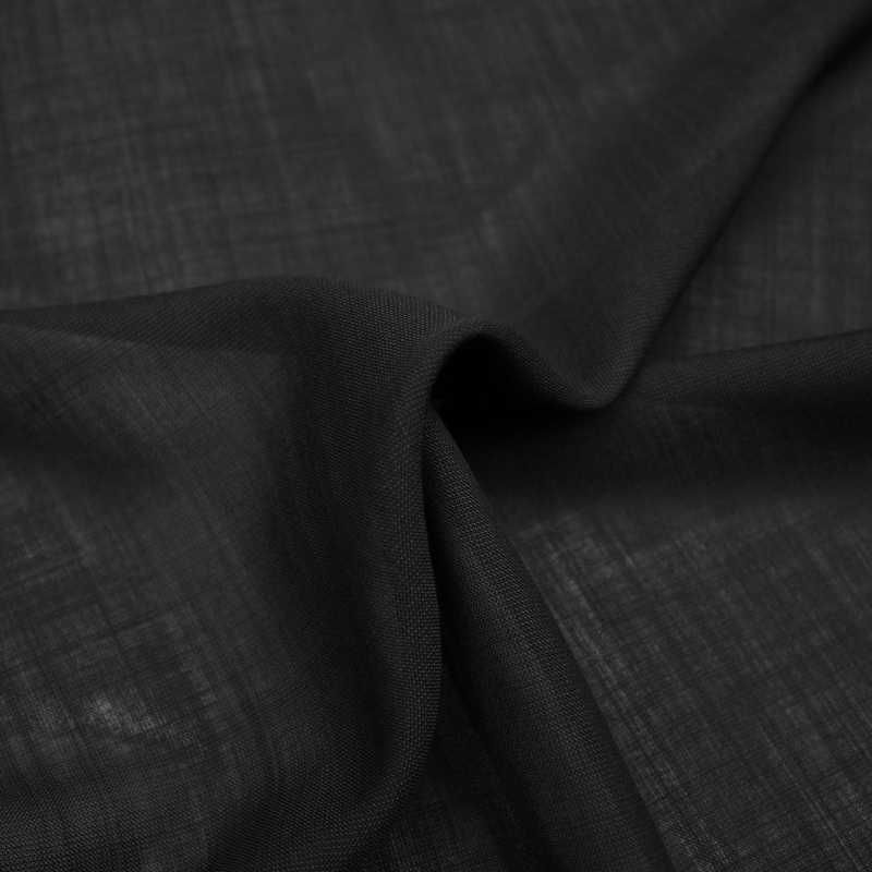 Sorina Black Wool Voile SHOWROOM SAMPLE 34CM X 60CM