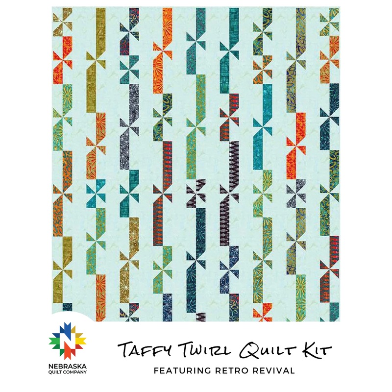 Taffy Twirl Quilt Kit Featuring Retro Revival