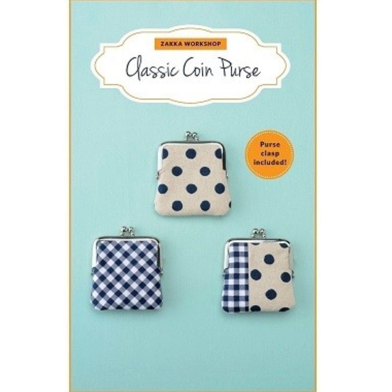 Zakka Workshop Classic Coin Purse Kit - Finished 3.25" W x 3.5" H - ZW2170