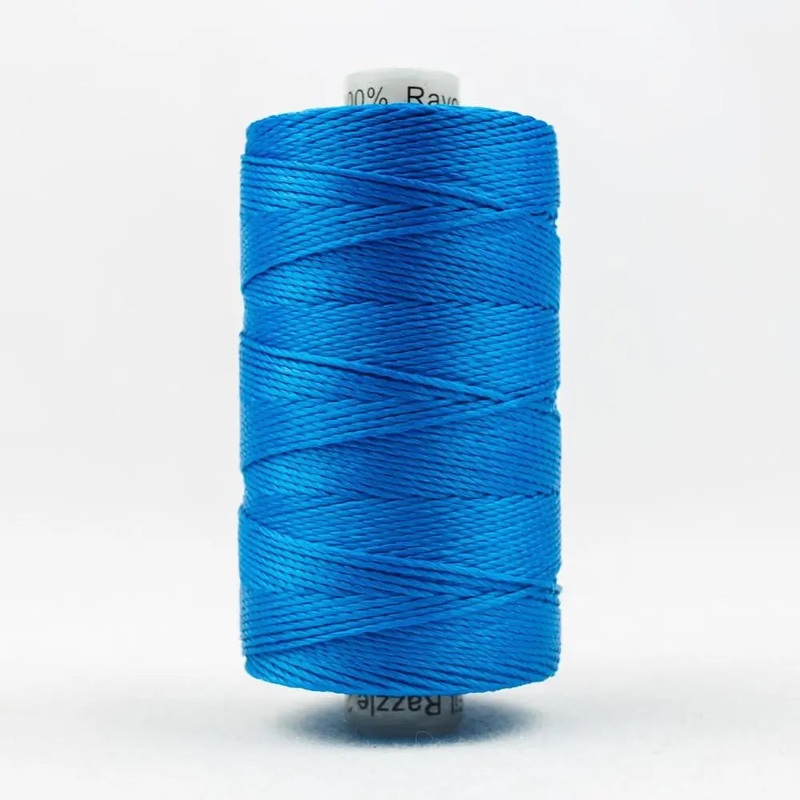 RZ148 - Razzle 8wt Rayon Mediterranean Blue Thread