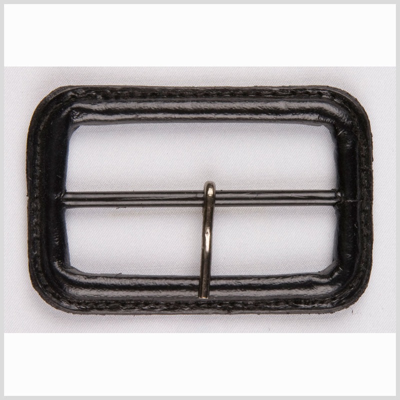 1.5" Black Leather Buckle