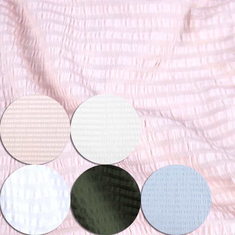 60" 6 Color Cotton/Polyester/Spandex Yoryu Stripe Knit Fabric by the Yard Pink