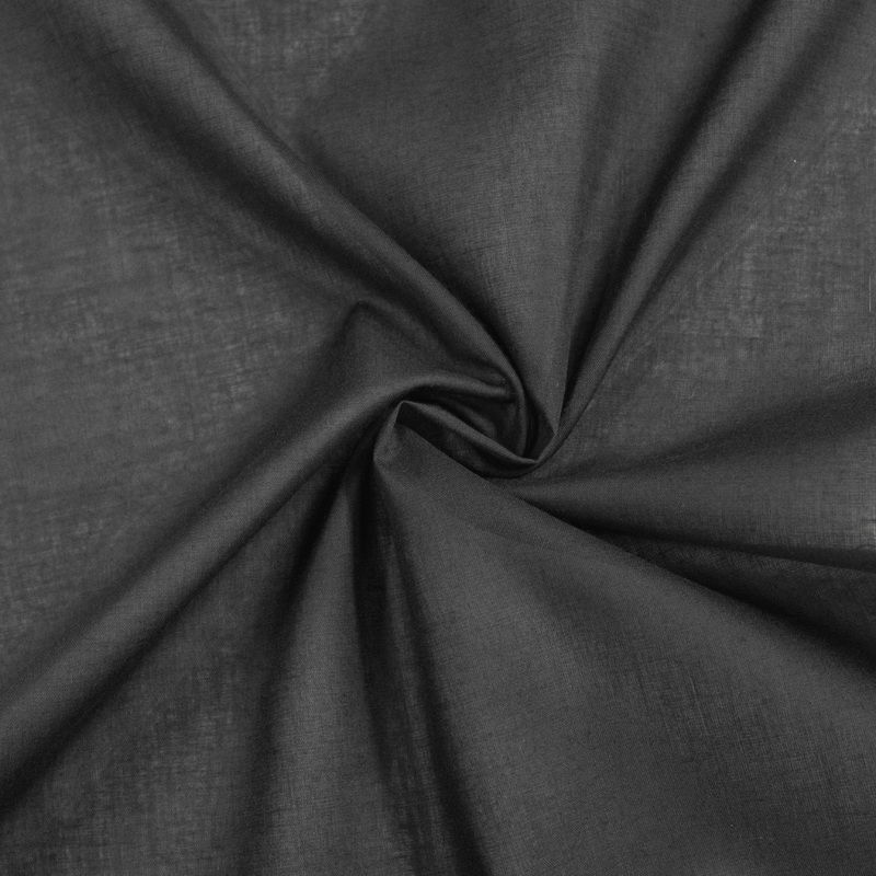 Barim Black Cotton Voile Fabric