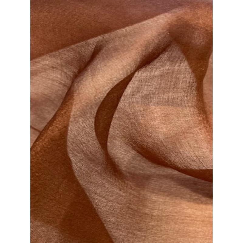 Caramel Silk Organza Lightweight Sheer Fabric