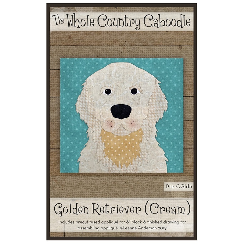 Golden Retriever Cream Precut Fused Applique Pack