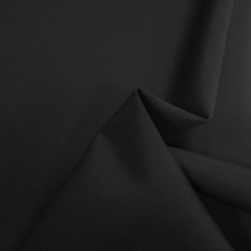 Izar Black Wool Suiting Fabric