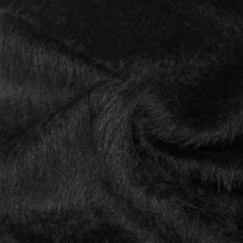 Lana Black Mohair Wool Fabric