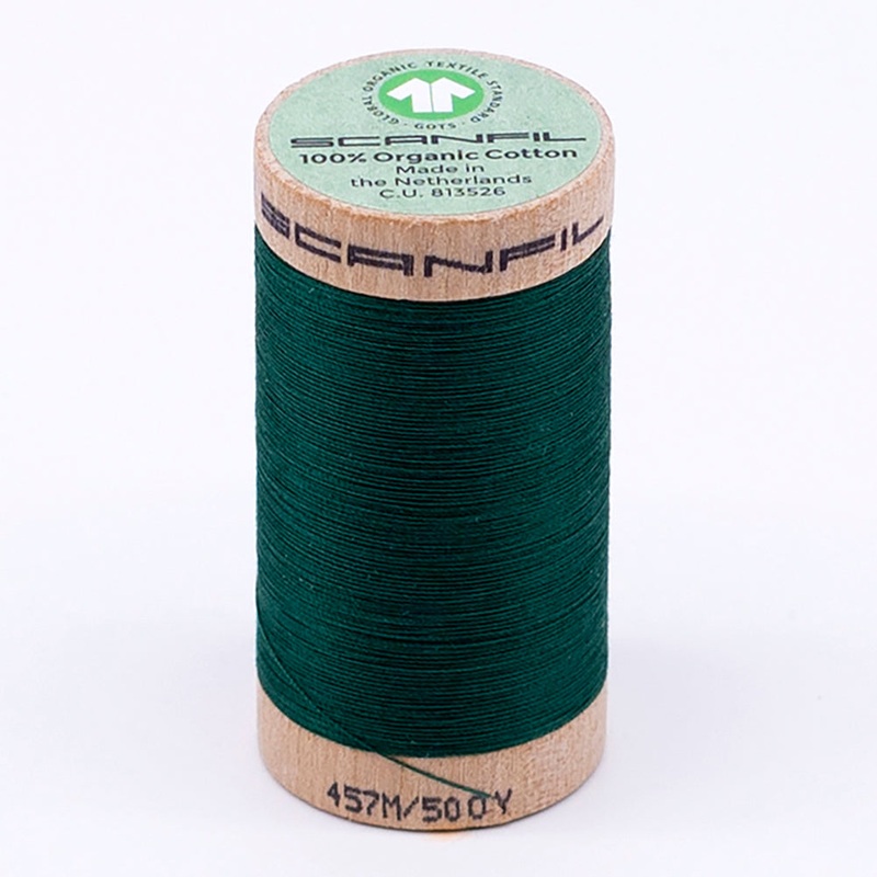 SCANFIL 50wt Organic Pima Cotton Thread 500 yds - 4863 Galapagos Green