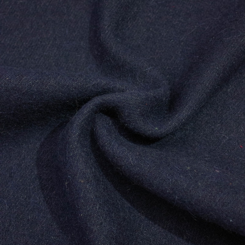Lude Dark Blue Wool Twill Fabric