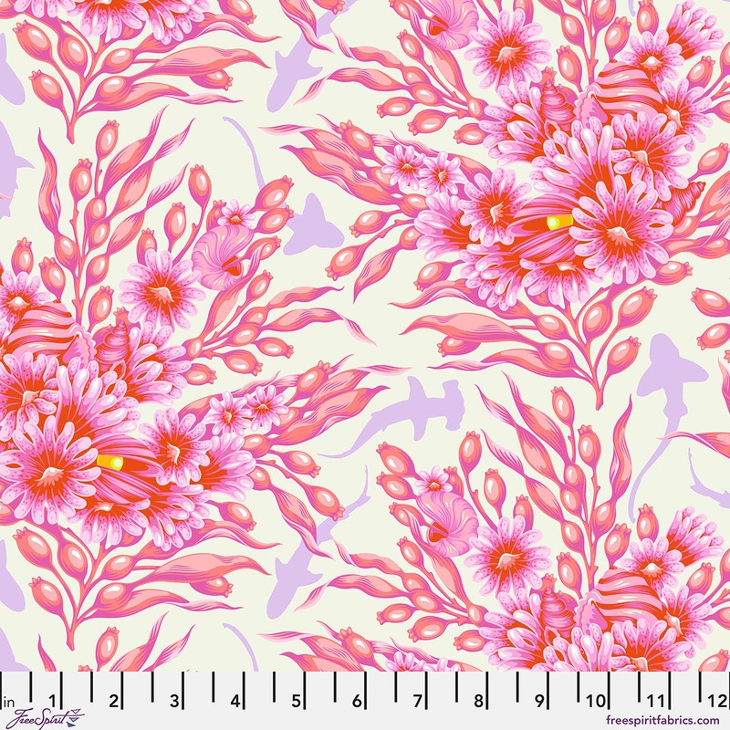 Shadow Sharks - Delphine Floral Reef Tula Pink Fabric Per Yard