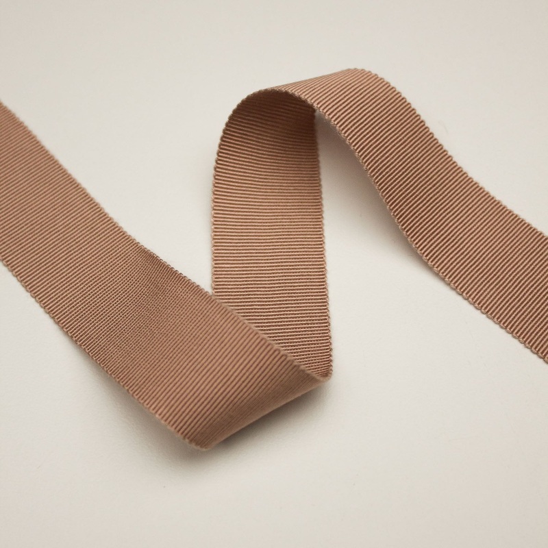 Blush Grosgrain Cotton Ribbon 25mm