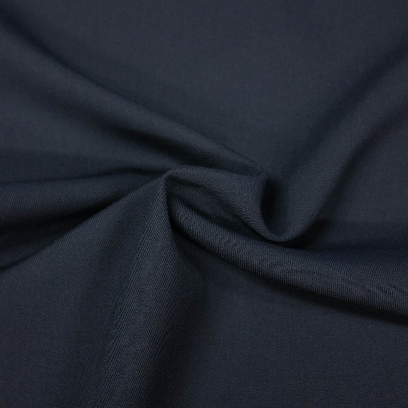 Espina Dark Blue Virgin Wool Twill Suiting Fabric