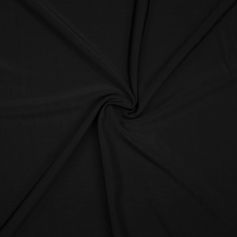 Sabine Black Lycra Fabric