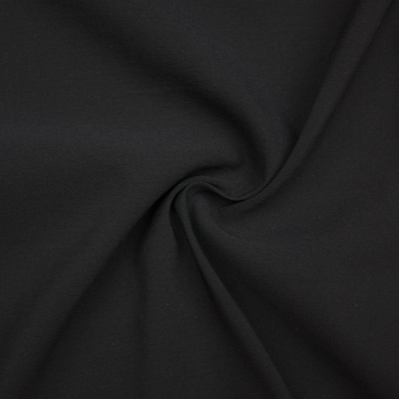 Talia Black Polyester Jersey Fabric