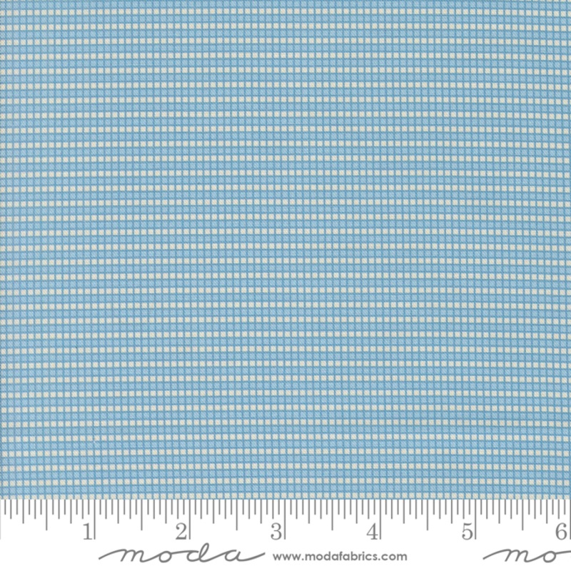 Sally's Stitches - Hopscotch Checks and Plaids Grid - Blue Sky