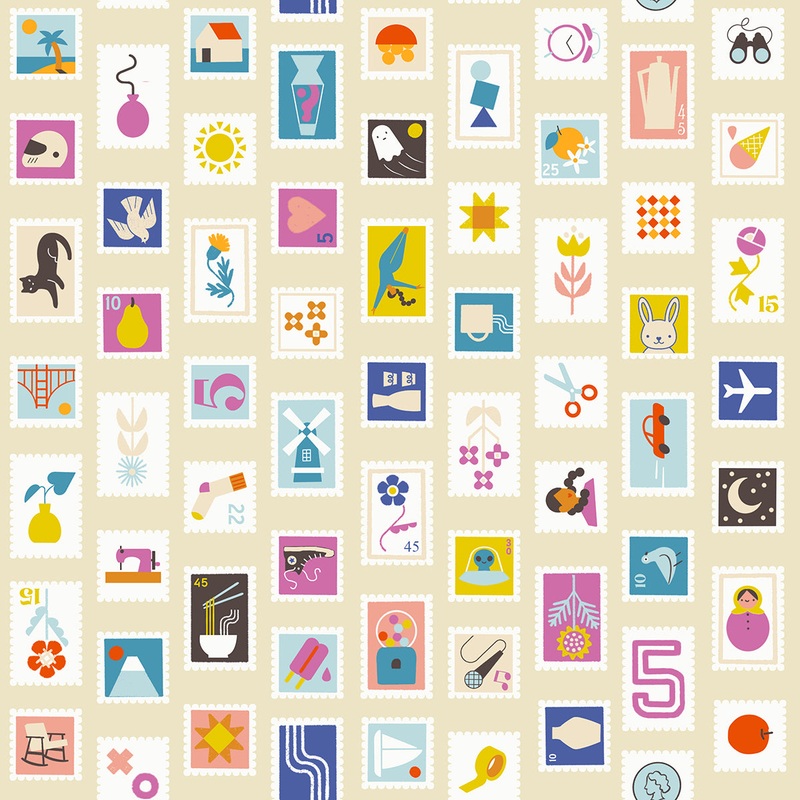 Salutations - Stampy Parchment - Rashida Coleman-Hale - Ruby Star Society - Moda - 1/2 yd