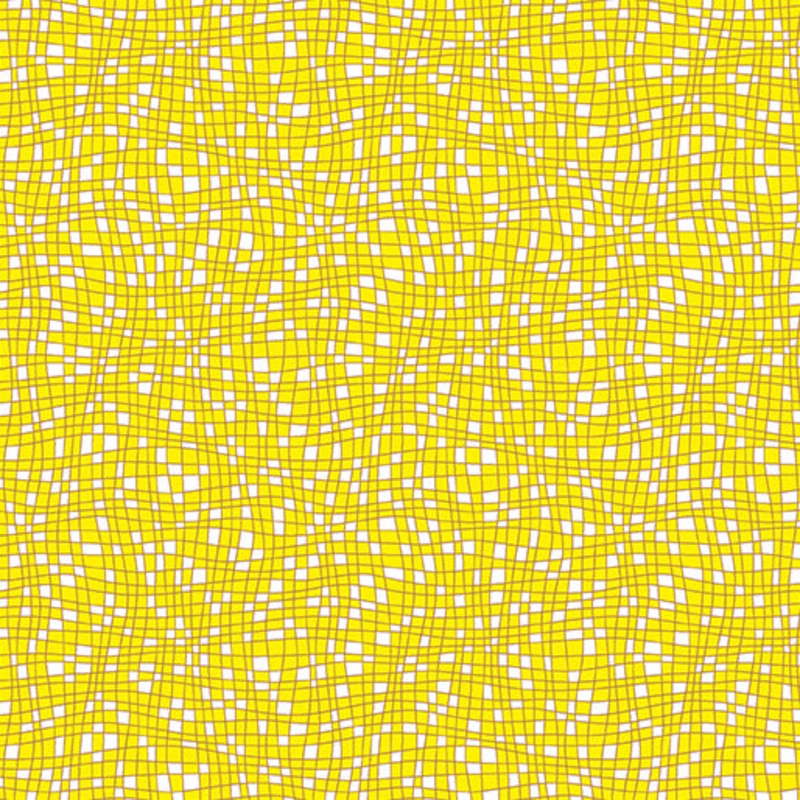 Teensy Checks Yellow Cheeto's World Cotton 44"/45" Fabric Per Yard