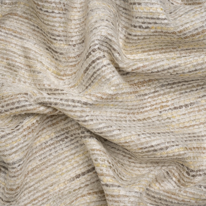 Recycled Olefin and Acrylic Upholstery Boucle and Chenille Tweed - Mist Stripes - Virginia Collection