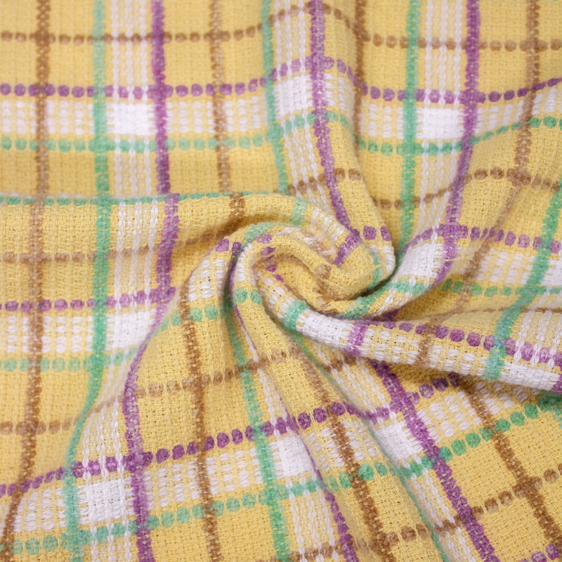 Riva Multicolour Check Cotton Tweed Fabric