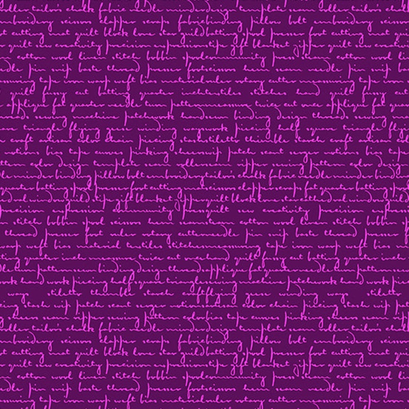 Scrawl | Giucy Giuce | Quilty Words - Purple Agate