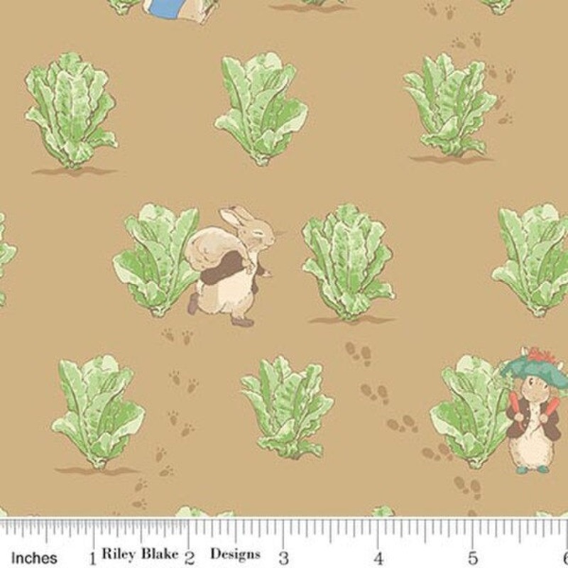 Peter Rabbit & Benjamin Bunny - Lettuce Patch - Tan