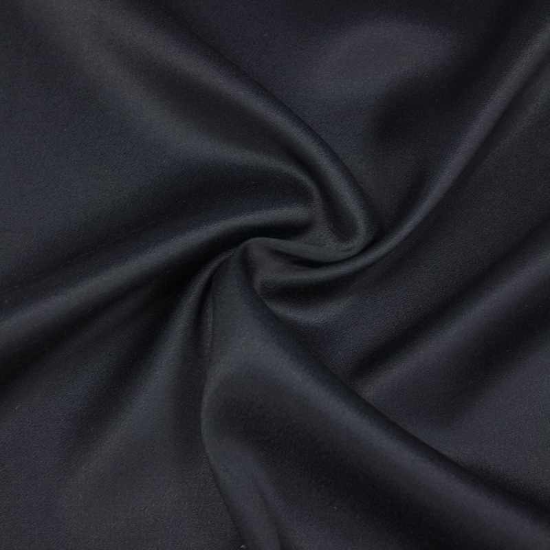 Shalin Dark Blue Viscose Satin Fabric