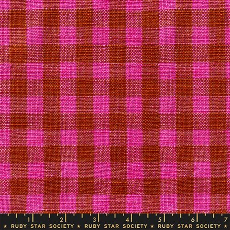 Sunshine Toweling Hot Pink Small Check
