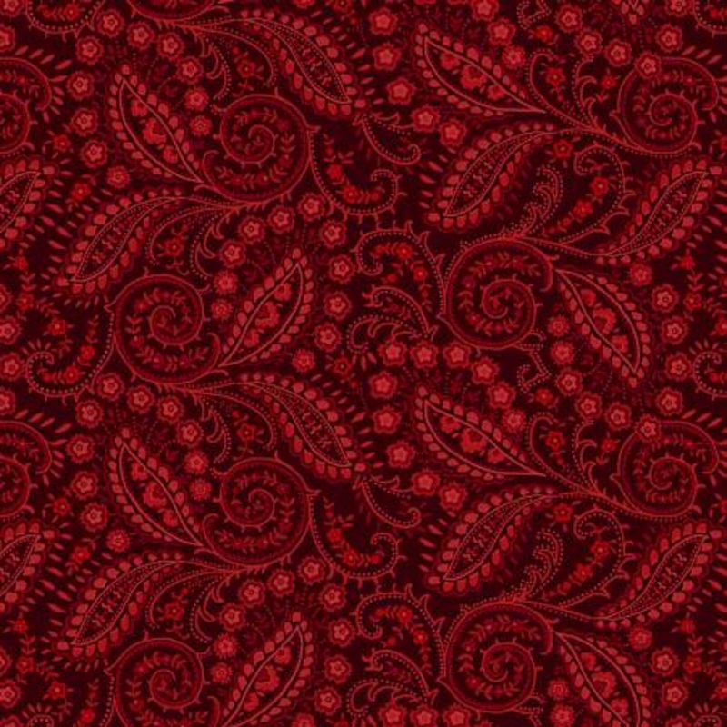 Quiet Grace Cranberry Swirled Paisley 934-88