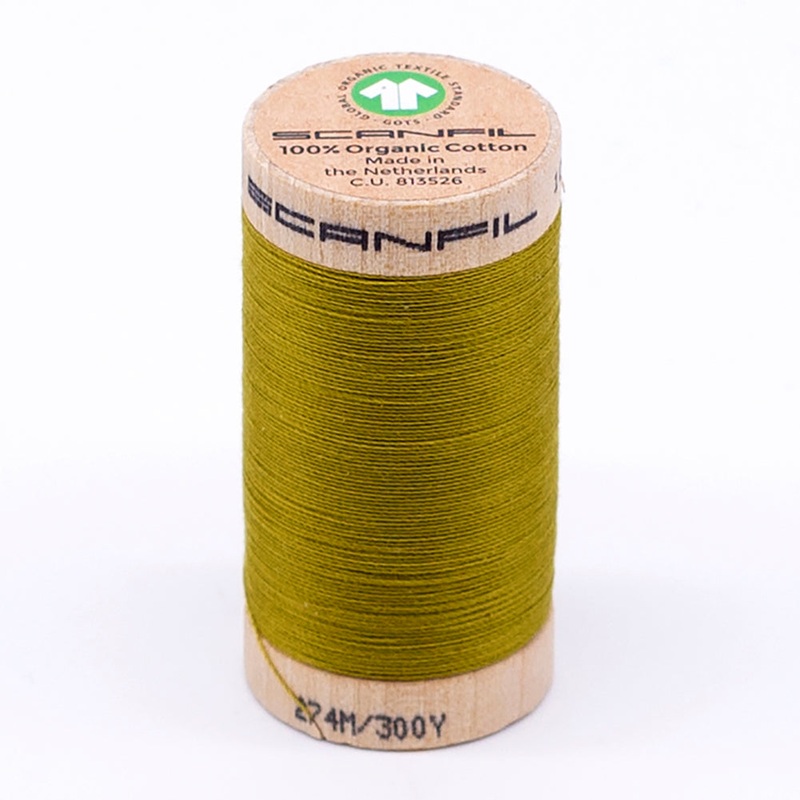 SCANFIL 30wt Organic Pima Cotton Thread 300 yds - 4823 Green Envy