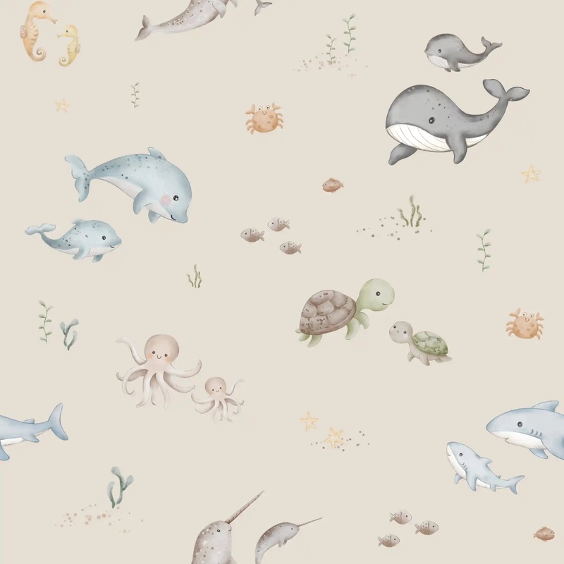 Sea Life Ecru