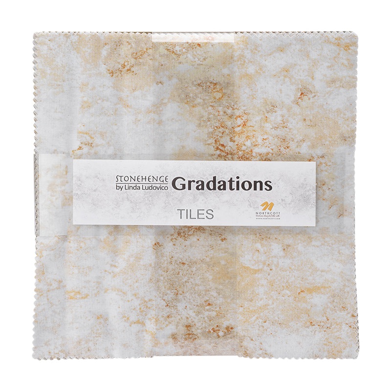 Stonehenge Quilting Cotton Tiles 10" Square Precuts - Iron Ore - Gradations II Collection