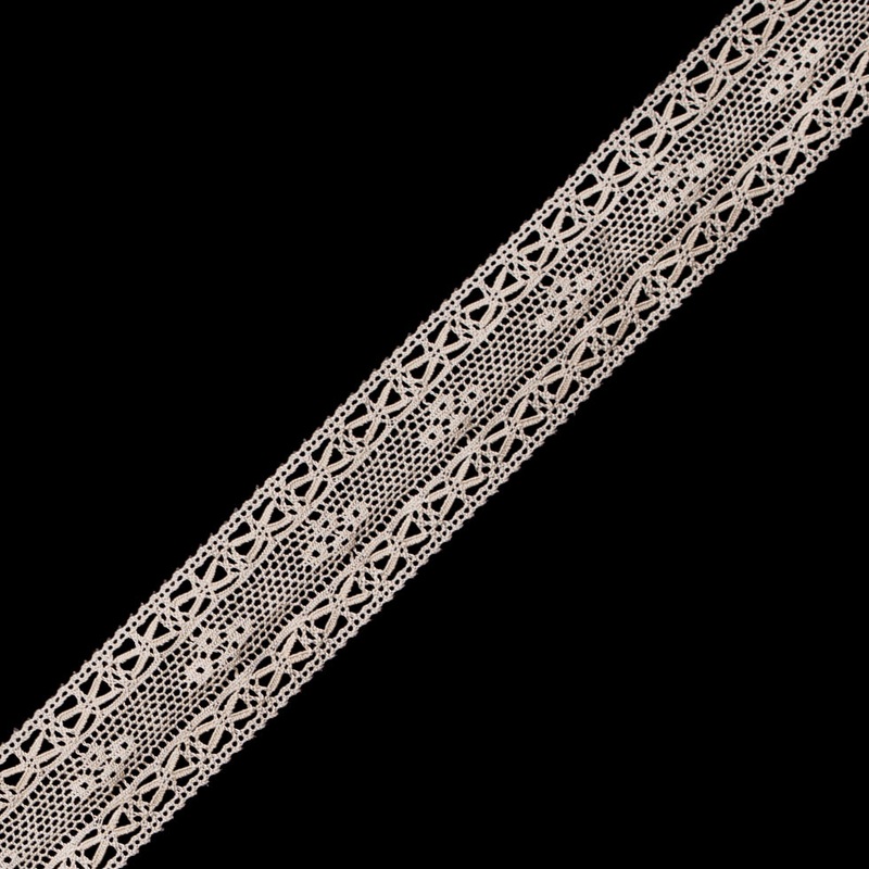 Beige Cotton Crochet Lace Trim - 1"